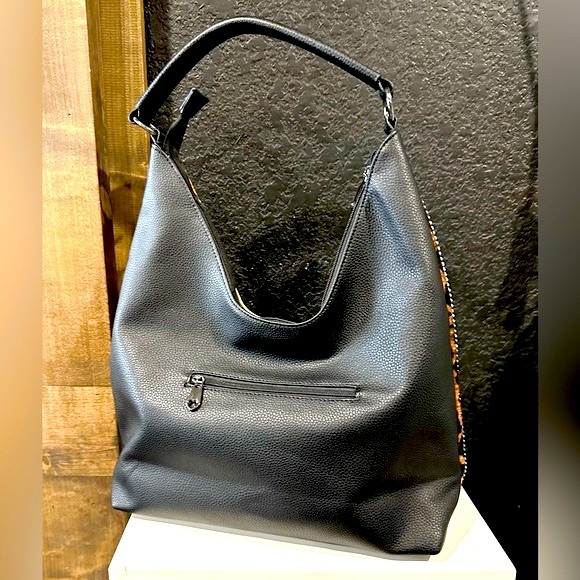 NWT Sandra Ling Leopard Bling Upcycled Hobo Bag - Picture 14 of 16